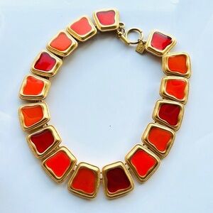 Vintage Anne Klein Byzantine Enameled Necklace
